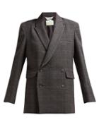 Matchesfashion.com Aries - Prince Of Wales Checked Tweed Jacket - Womens - Black
