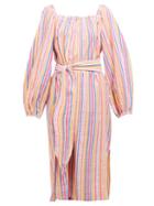 Matchesfashion.com Belize - Greta Striped Cotton Dress - Womens - Multi