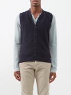 Inis Mein - Donegal Merino-blend Vest - Mens - Navy