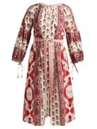 Matchesfashion.com D'ascoli - Creole Cotton Midi Dress - Womens - Red Print