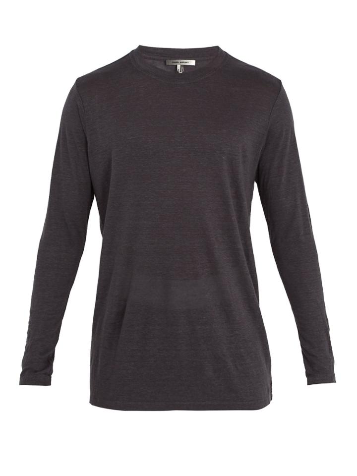 Isabel Marant Kindan Linen Long-sleeve T-shirt