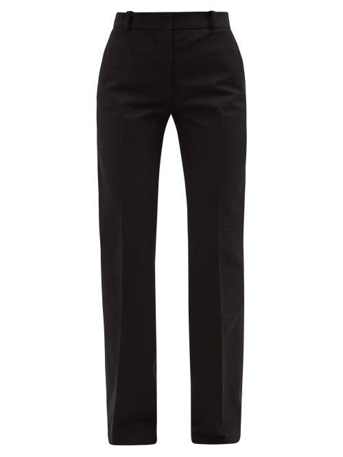 Joseph - Tarifa High-rise Flared Gabardine Trousers - Womens - Black