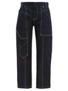 Matchesfashion.com Chlo - Contrast Stitch Straight Leg Jeans - Womens - Dark Denim