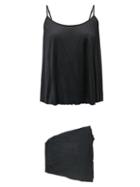 Ladies Lingerie About - Jersey Cami And Shorts Pyjamas - Womens - Black