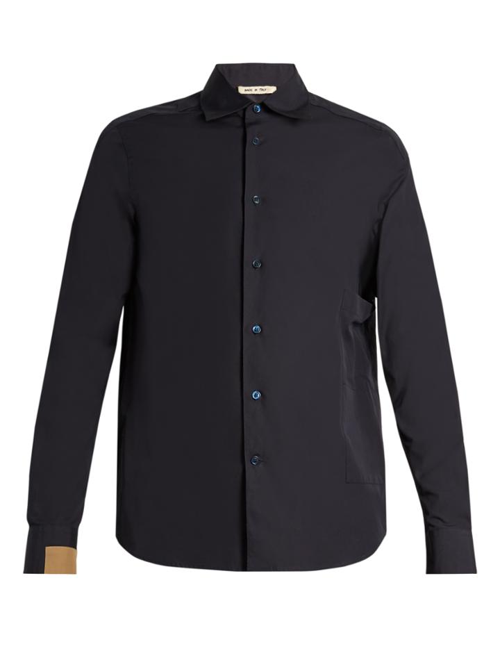 Marni Contrast-cuff Cotton-poplin Shirt