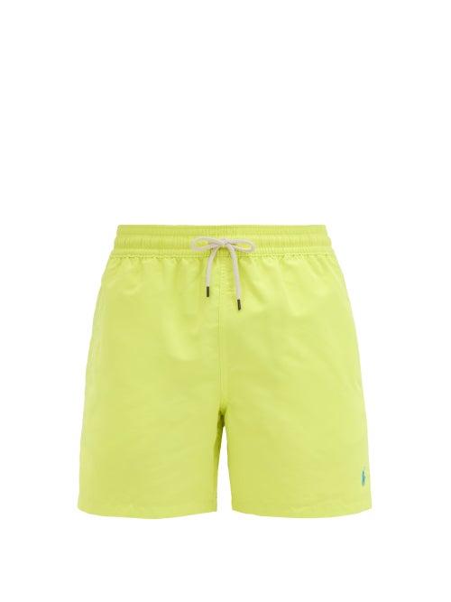 Matchesfashion.com Polo Ralph Lauren - Traveler Logo-embroidered Swimshorts - Mens - Yellow