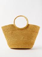 Sensi Studio - Medium Bamboo-handle Straw Basket Bag - Womens - Beige
