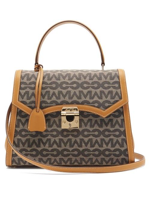 Matchesfashion.com Mark Cross - Madeline Lady Mc-jacquard And Leather Handbag - Womens - Tan Multi