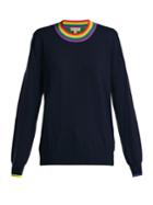 Burberry Rainbow-neck Merino Wool Sweater