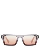 Matchesfashion.com Cutler And Gross - Oversized Square Acetate Sunglasses - Mens - Clear Multi