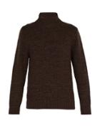 Matchesfashion.com Inis Mein - Beairtn Merino Wool Blend Sweater - Mens - Burgundy Multi