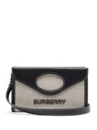 Matchesfashion.com Burberry - Logo-appliqu Cotton-canvas Cross-body Bag - Mens - Black Grey