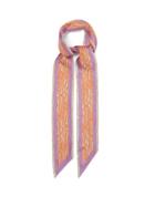 Matchesfashion.com Chlo - Charlie Monogram-print Silk-crepe Scarf - Womens - Orange Multi