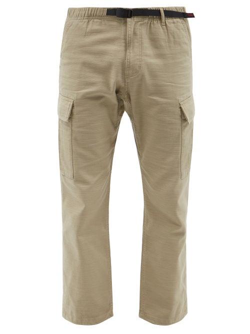 Gramicci - Belted Cotton-blend Cargo Trousers - Mens - Beige
