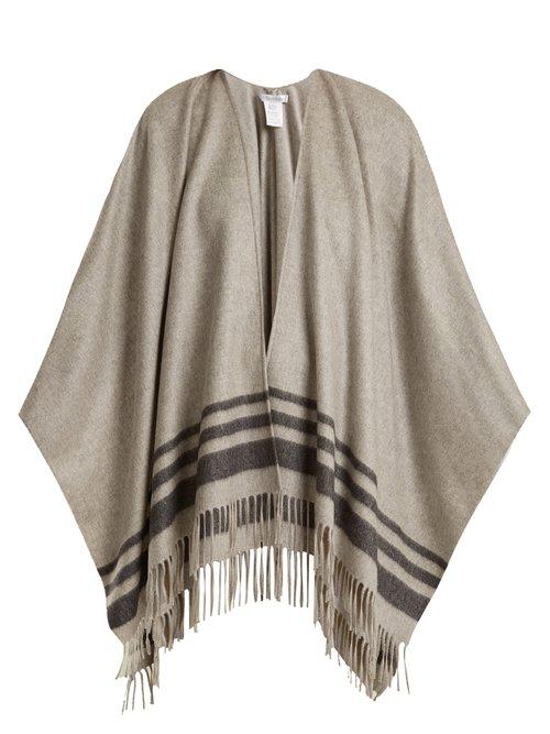 Matchesfashion.com Max Mara - Lidia Poncho - Womens - Light Grey