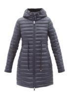 Moncler - Barbel Quilted-down Hooded Coat - Womens - Navy
