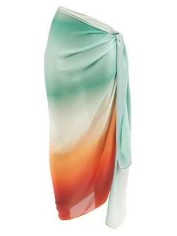 Fe Noel - Sundance Ombr-stripe Voile Sarong - Womens - Multi