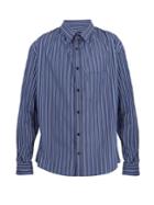 Balenciaga Oversized Striped Single-cuff Shirt