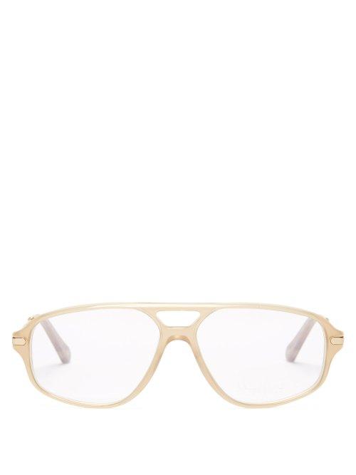 Matchesfashion.com Chlo - Aviator Optical Glasses - Womens - Light Brown