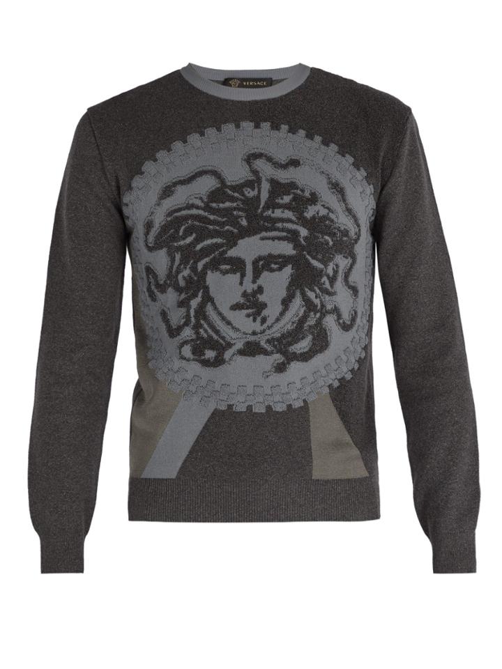 Versace Medusa-jacquard Cotton-blend Sweater