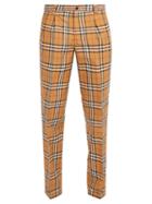 Matchesfashion.com Burberry - Vintage Check Cotton Trousers - Mens - Camel