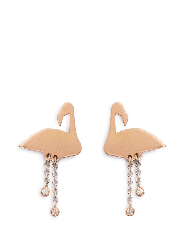Marc Alary Diamond & Pink-gold Earrings