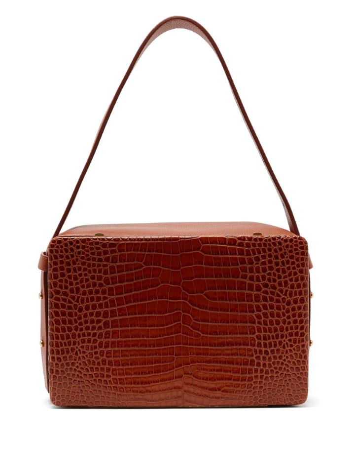 Lutz Morris Tate Medium Crocodile-effect Leather Shoulder Bag