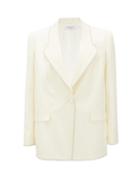 Matchesfashion.com Franoise - Single-breasted Crystal-trim Wool Jacket - Womens - Cream