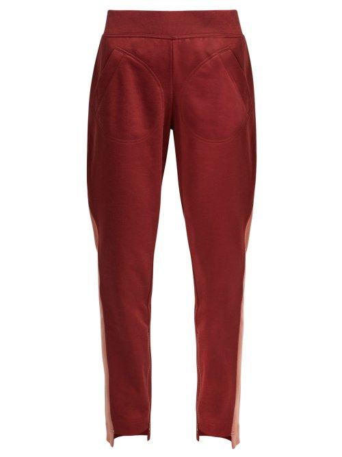 Matchesfashion.com Adidas By Stella Mccartney - Train Cotton Blend Track Pants - Womens - Burgundy