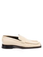 Matchesfashion.com Jil Sander - Gathered Square-toe Leather Loafers - Womens - Cream