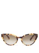 Matchesfashion.com Chlo - Willow Cat-eye Tortoiseshell-effect Sunglasses - Womens - Tortoiseshell