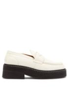 Matchesfashion.com Marni - Chunky Square-toe Leather Loafers - Womens - White