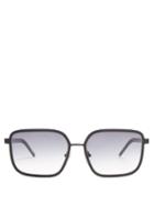Matchesfashion.com Blyszak - V Square Frame Metal Sunglasses - Mens - Black