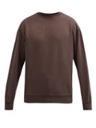 Matchesfashion.com Another Aspect - Organic-cotton Jersey Sweatshirt - Mens - Brown