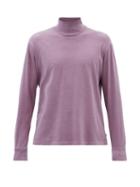 Lady White Co. - Roll-neck Cotton-jersey T-shirt - Mens - Pink