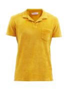 Orlebar Brown - Patch-pocket Cotton-terry Polo Shirt - Mens - Yellow