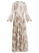 Giambattista Valli Floral-print Ruffled Silk-chiffon Dress