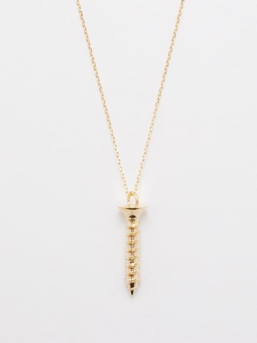 Mateo - Screw 14kt Gold Necklace - Mens - Yellow Gold