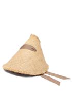 Matchesfashion.com Lola Hats - Megaphone Ribbon Embellished Raffia Hat - Womens - Camel
