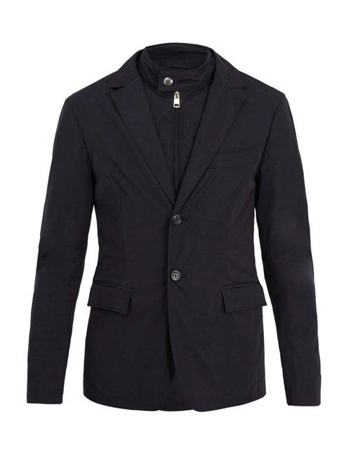 Matchesfashion.com Moncler - Detachable Funnel Neck Jacket - Mens - Navy
