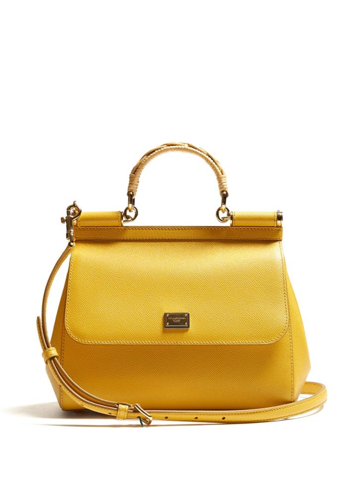 Dolce & Gabbana Sicily Medium Pebble-leather Bag