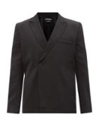 Jacquemus - Single-button Double-breasted Wool Blazer - Mens - Black