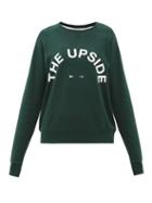 Matchesfashion.com The Upside - Bondi Logo-print Cotton-jersey Sweatshirt - Womens - Green