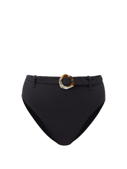 Matchesfashion.com Fisch - Garbo Belted High-rise Bikini Briefs - Womens - Black