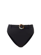 Matchesfashion.com Fisch - Garbo Belted High-rise Bikini Briefs - Womens - Black
