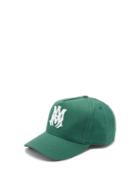 Matchesfashion.com Amiri - Logo-embroidered Cotton-canvas Baseball Cap - Mens - Green