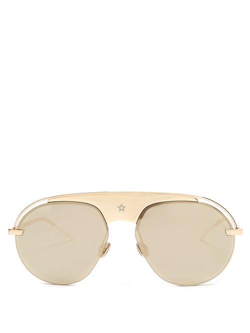 Matchesfashion.com Dior Eyewear - Evolution Aviator Sunglasses - Womens - Gold