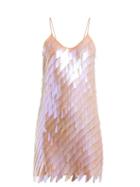 Matchesfashion.com Ashish - Teardrop Sequinned Mini Dress - Womens - Beige
