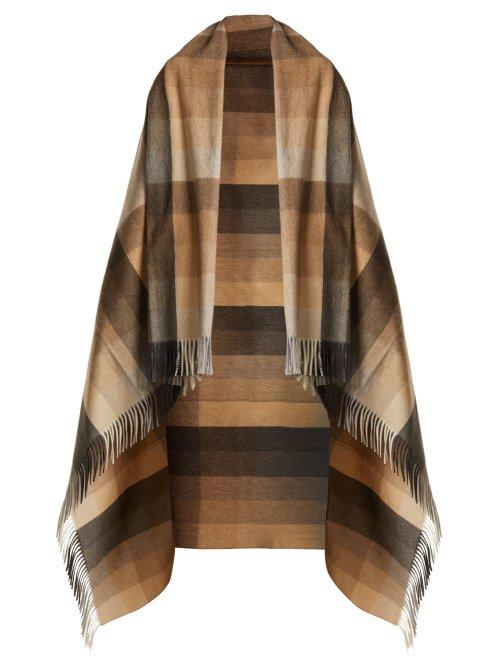 Matchesfashion.com Max Mara - Checked Blanket Scarf - Womens - Camel