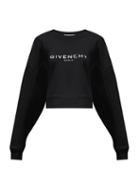 Matchesfashion.com Givenchy - Oversized Distressed-logo Cotton-jersey Sweatshirt - Womens - Black